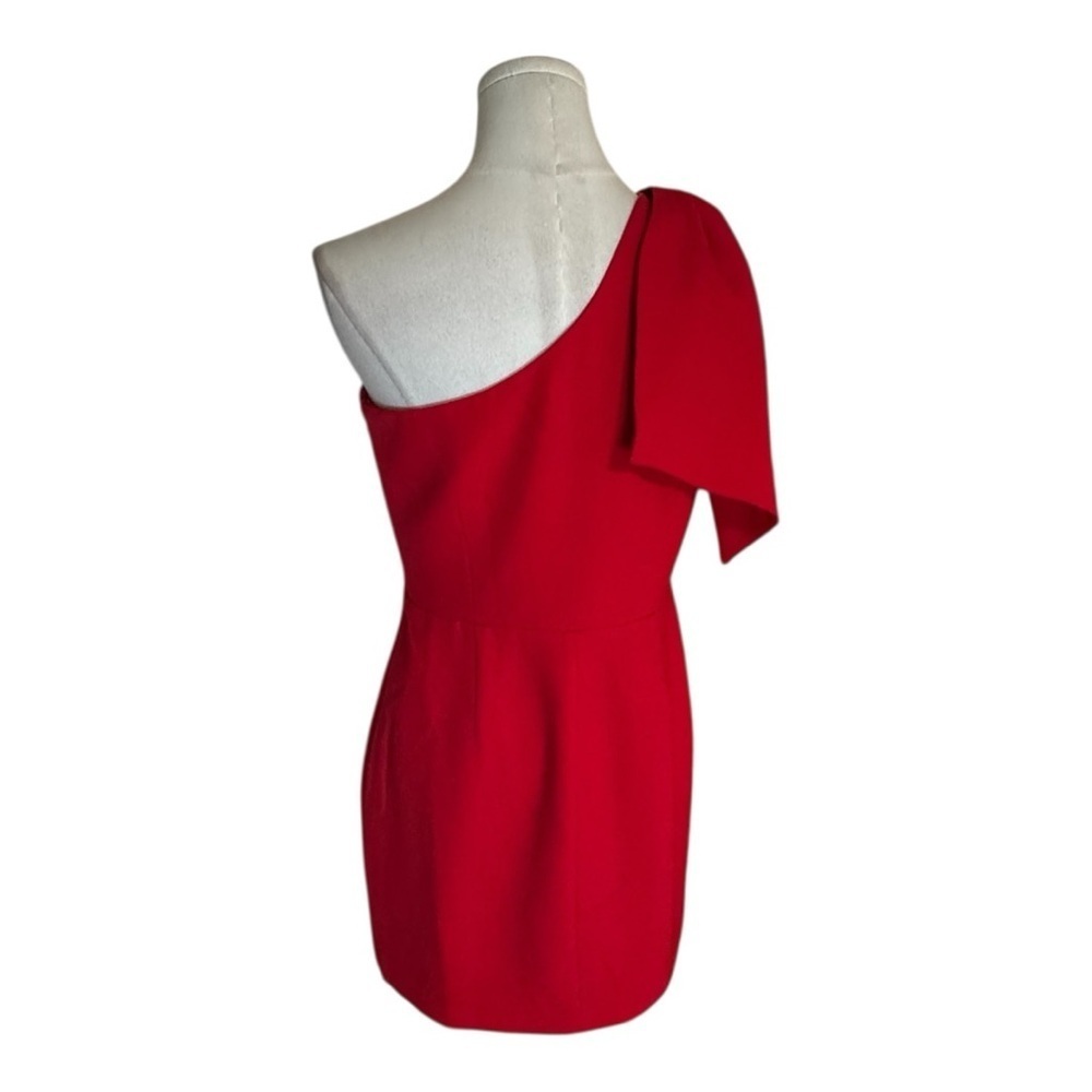 Dress the Population Tiff One Shoulder Mini Dress M Rouge Red Party Wedding - Picture 10 of 13